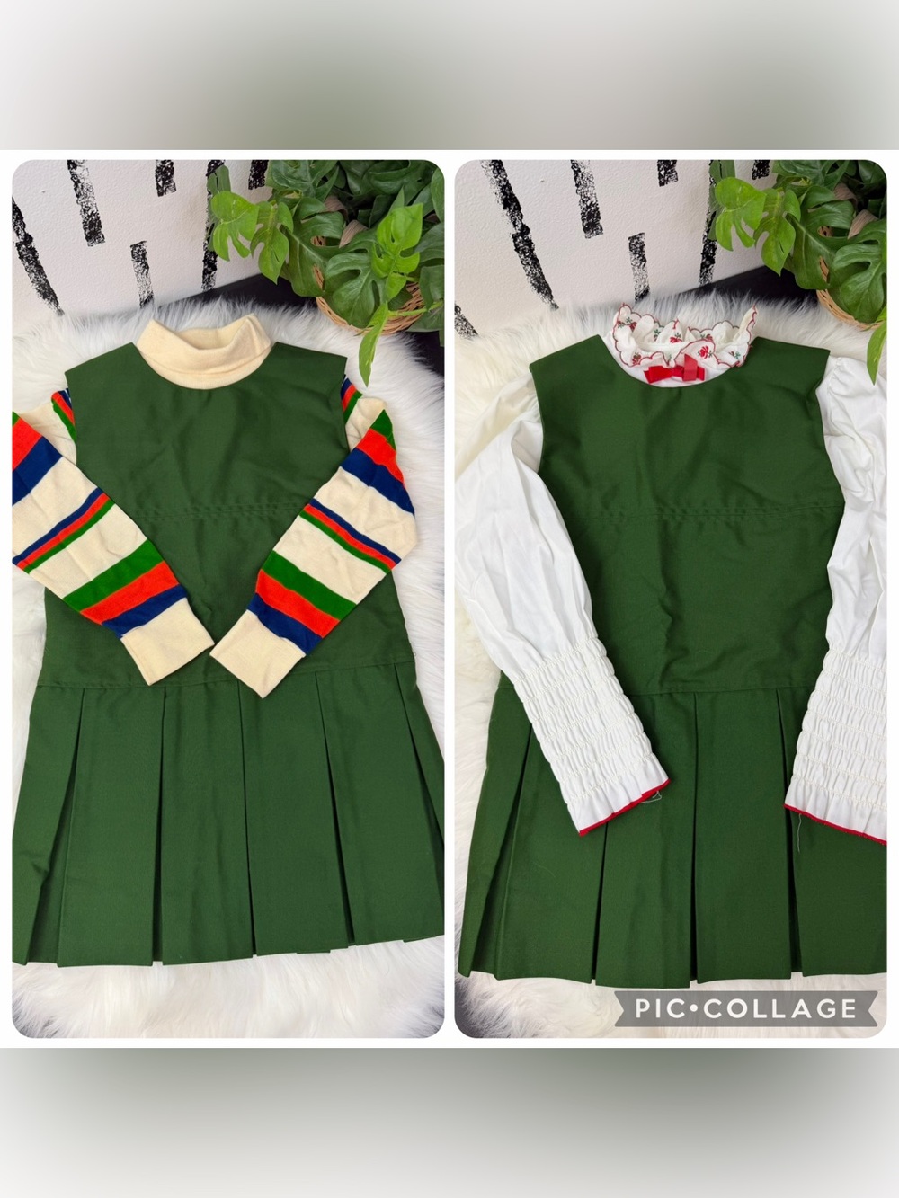 Vintage 80s Girls Retro Style Bundle 2 Tops 1 Dress Size 6